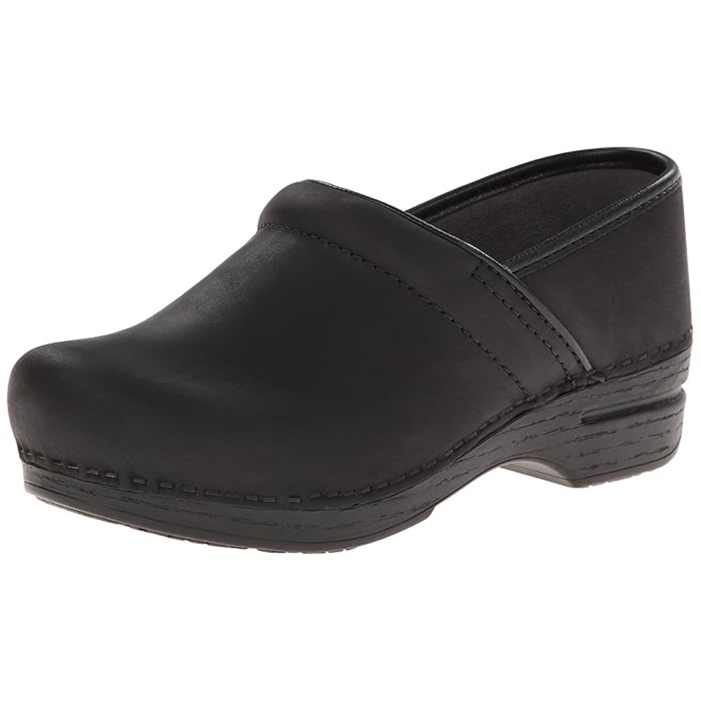 Dansko Womens XP Wide Nursing Clog Black Oiled Leather Size 7.5-8 38